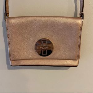 Kate Spade Crossbody Bag Rose Gold Fall Winter Formal Streetwear Workwear